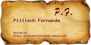 Pillisch Fernanda névjegykártya